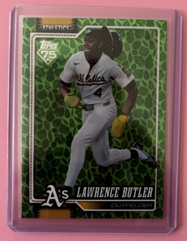 Topps 2026 Series 1 Lawrence Butler #324 Athletics Baseball Card Green Parallel