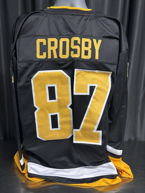 Custom Unsigned Sidney Crosby Black Jersey XL