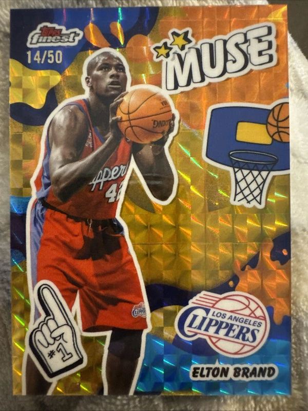 2025-26 Topps Finest - Muse Elton Brand #M-29 Gold Geometric Refractor /50