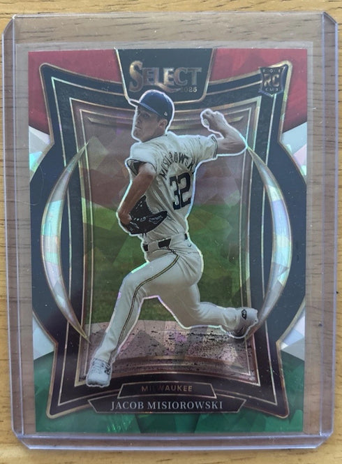 2025 Panini Select Jacob Misiorowski Green, Red, White Tri Color Prizm Rookie π₯