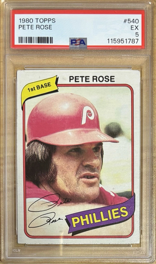 1980 Topps Pete Rose Philadelphia Phillies #540 PSA 5