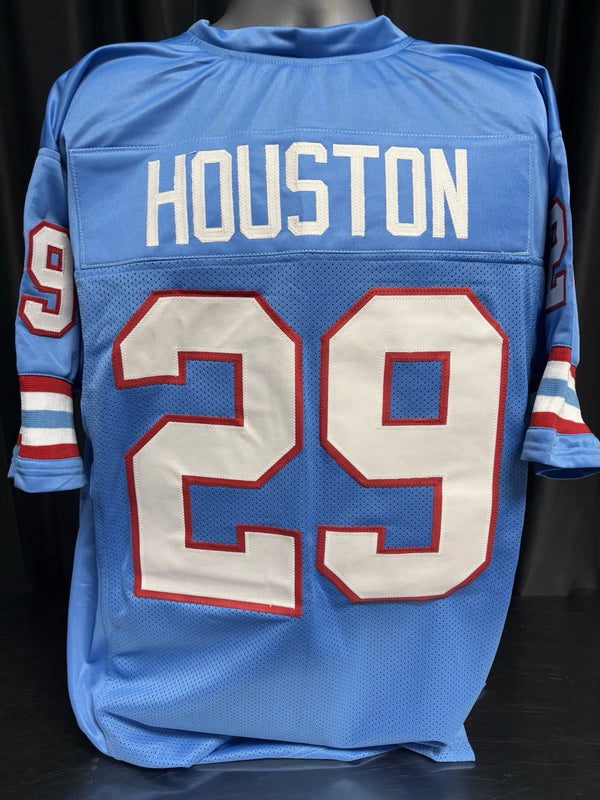 Custom Unsigned Ken Houston Blue Jersey XL