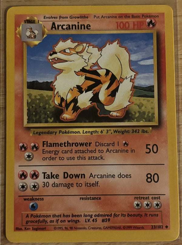 Arcanine 023/102 Base Set Regular