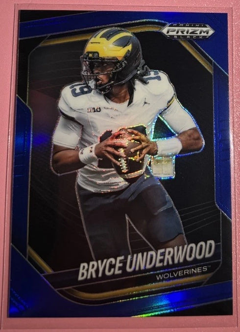 2025 Prizm Black Bryce Underwood True Blue /199 #NIL Michigan