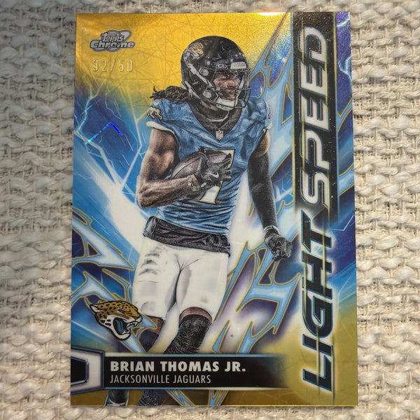 Brian Thomas Jr. 2025 Topps Chrome Cosmic Lightspeed Refractor #LS-26 Jaguars