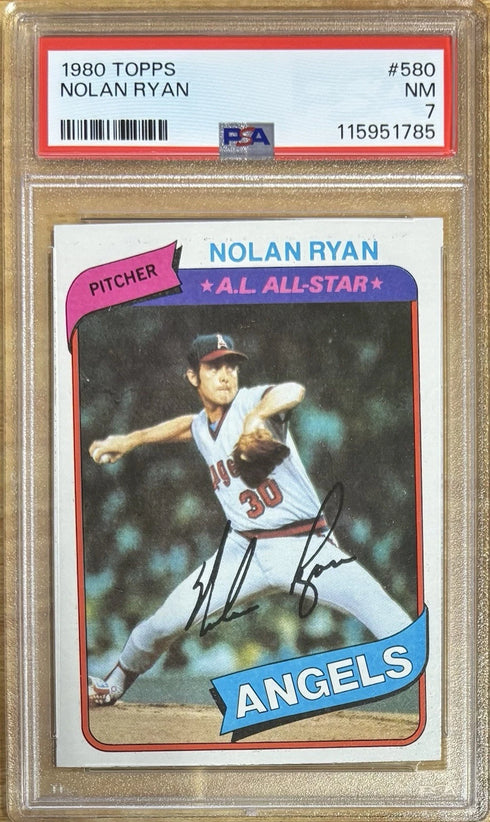 1980 Topps Nolan Ryan California Angels #580 PSA 7