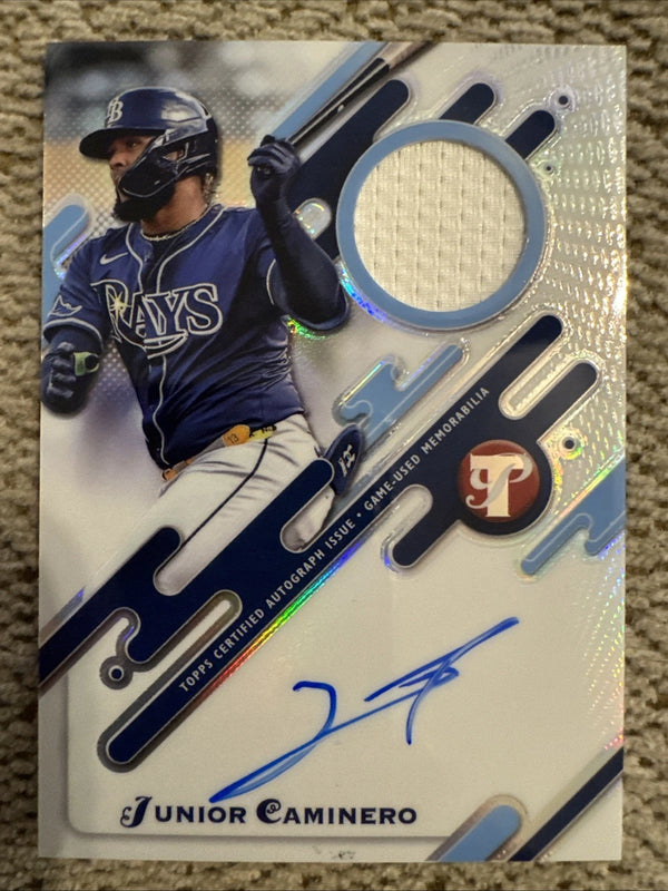 2025 Topps Pristine - Junior Caminero - Pristine Pieces Auto Relic MEM Rays