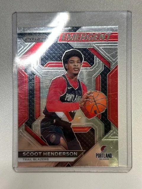 Scoot Henderson 2023-24 Panini Prizm Emergent Silver Prizm #16 Trail Blazers
