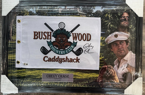 Caddy Shack Chevy Chase Autographed Flag With Beckett COA