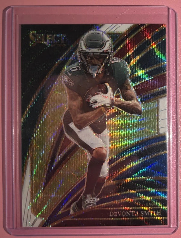 2025 Panini Select Red and Blue Club Level Devonta Smith Philadelphia Eagles