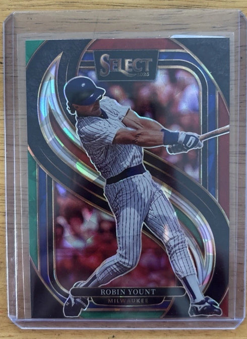 2025 Panini Select Robin Yount Premier Level Red Green Ice Prizm #128