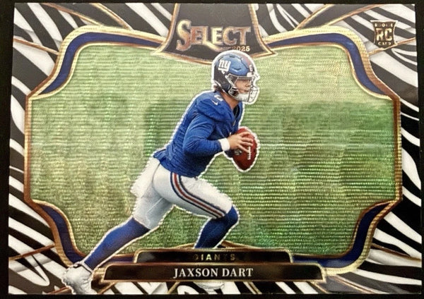 2025 Panini Select Jaxson Dart Field Level Zebra SSP Prizm Rookie RC #493 🎯🦓