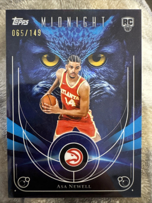 2025-26 Topps Midnight Basketball Asa Newell Night Owls SSP RC Hawks #NO-25