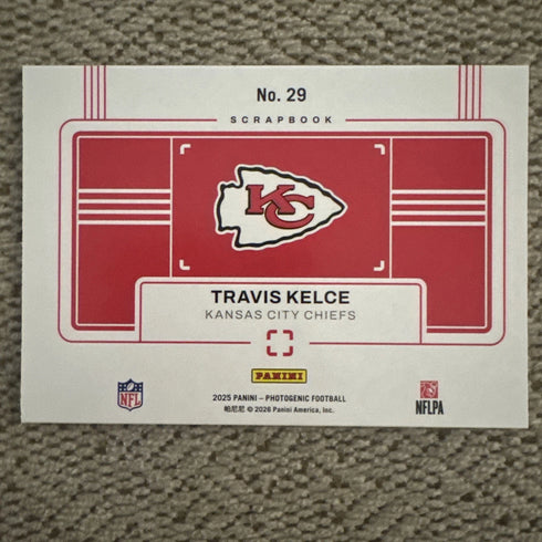 2025 Panini Photogenic Scrapbook #29 Travis Kelce Kansas City Chiefs