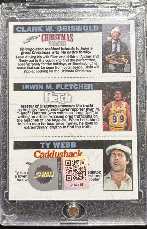 Chevy Chase Signed Auto Custom Card Fletch-Clark-Webb SWAU COA