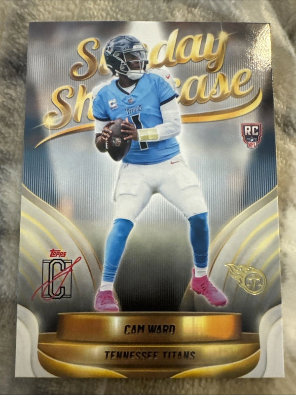 2025 Topps Signature Class Cam Ward Tennessee Titans Sunday Showcase RC SS-2