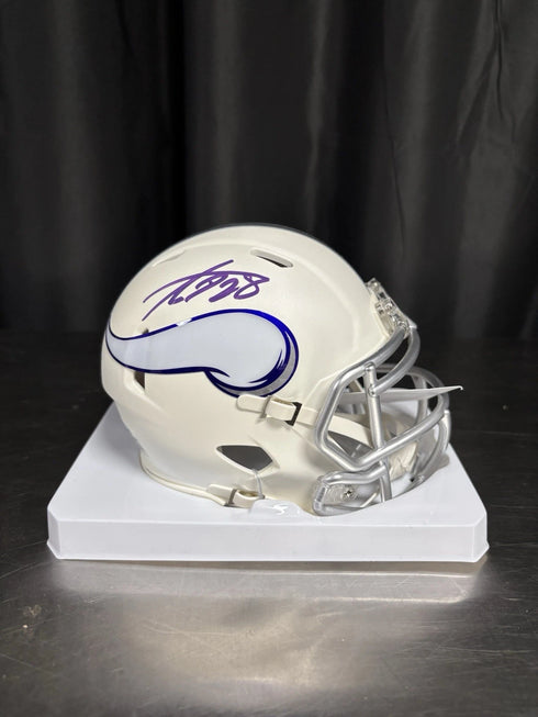 Adrian Peterson Signed Minnesota Vikings Rave Mini Helmet JSA Authenticated