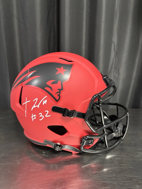 New England Patriots Treveyon Henderson Signed Replica Speed Flex Helmet
