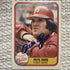 1981 Fleer Autographed Phillies Pete Rose First Base Trading Card w/ JSA COA