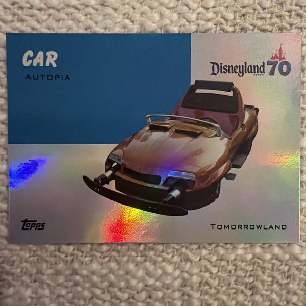 Car 2025 Topps Disneyland 70th Autopia Rainbow Foil Icons #T54-13 Tomorrowland