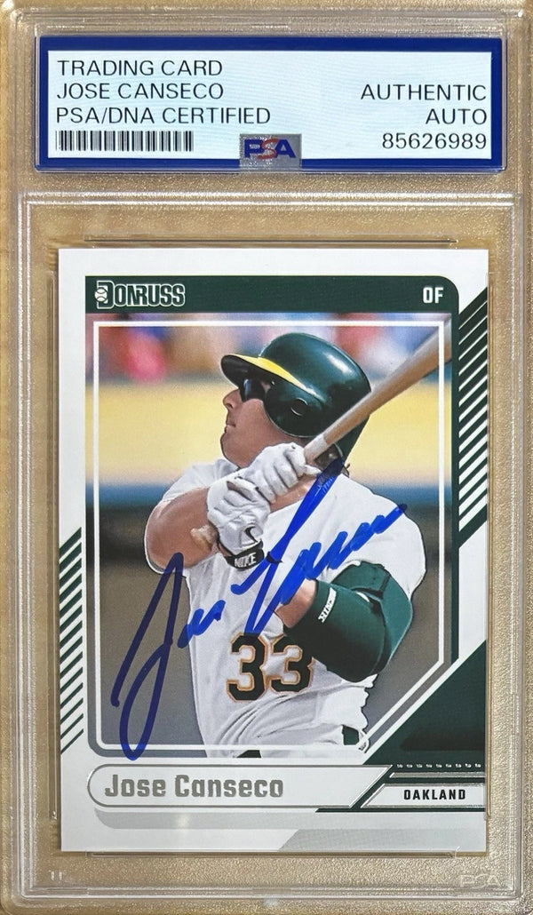 2024 Donruss Jose Canseco Oakland Athletics #90 PSA Authentic Auto