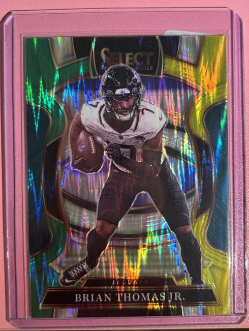 2025 Panini Select - Concourse Brian Thomas Jr. #30 Black & Green Shock Prizm