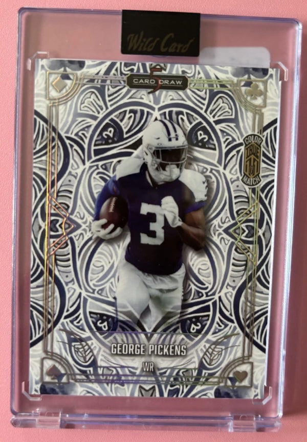 George Pickens Wild Card 5 Draw Dallas Cowboys Color Match Case Hit True