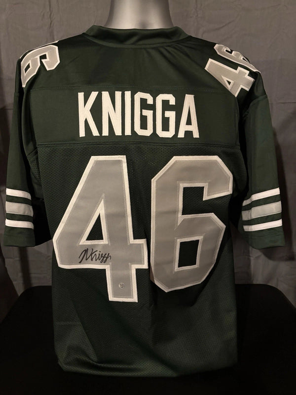 Noah Knigga Signed Eastern Michigan Eagles NCAA Style Jersey Wilder COA