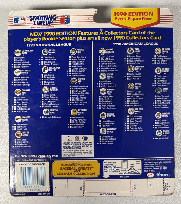 Starting Lineup Ken Griffey Jr Seattle Mariners 1990 Featuring Rookie Year