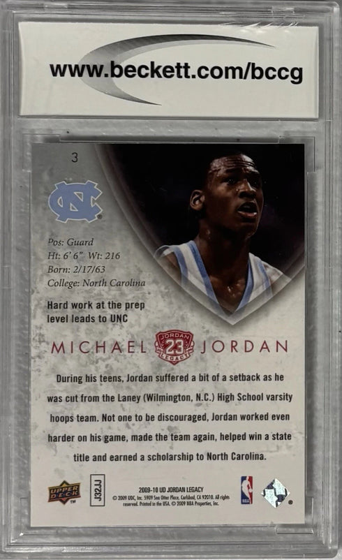 2009-10 Upper Deck Michael Jordan MJ Legacy Collection Gold #3 BCCG 10