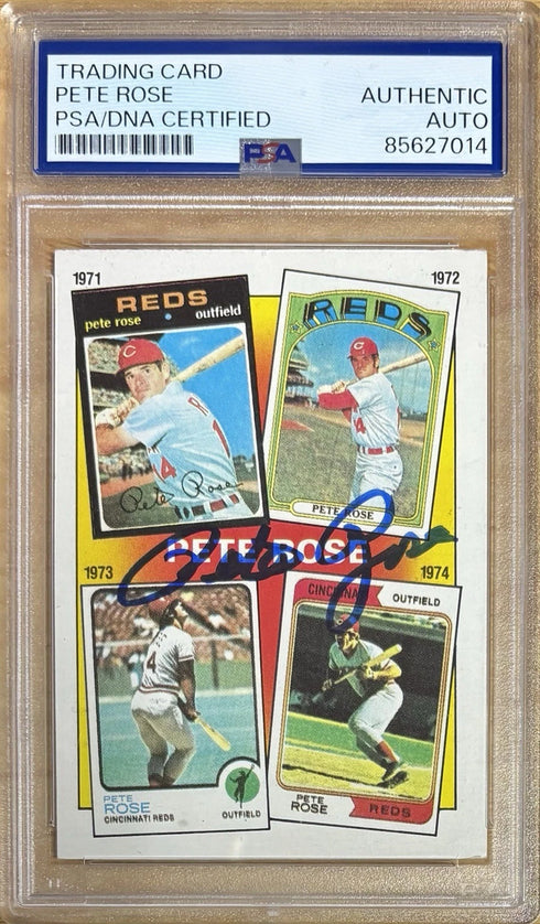1986 Topps Pete Rose Reds #4 PSA Authentic Auto