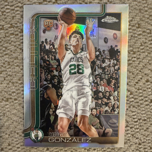 2025 Topps Chrome Refractor #278 Hugo Gonzalez RC Boston Celtics
