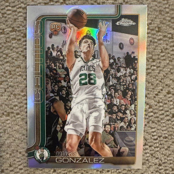 2025 Topps Chrome Refractor #278 Hugo Gonzalez RC Boston Celtics