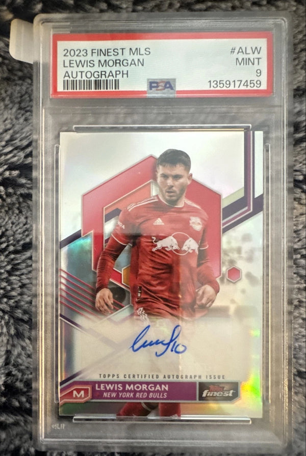 2023 Topps Finest MLS - Autographs Lewis Morgan #A-LW PSA 9