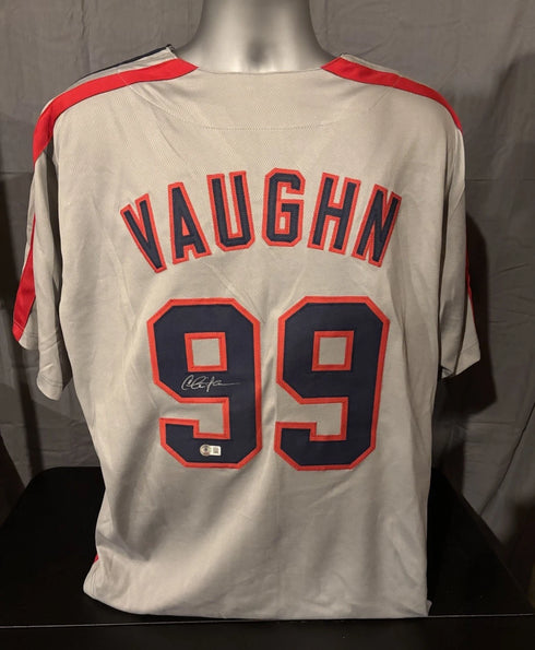 CHARLIE SHEEN Signed Custom "Ricky Vaughn" Jersey AUTO - Major League - BAS