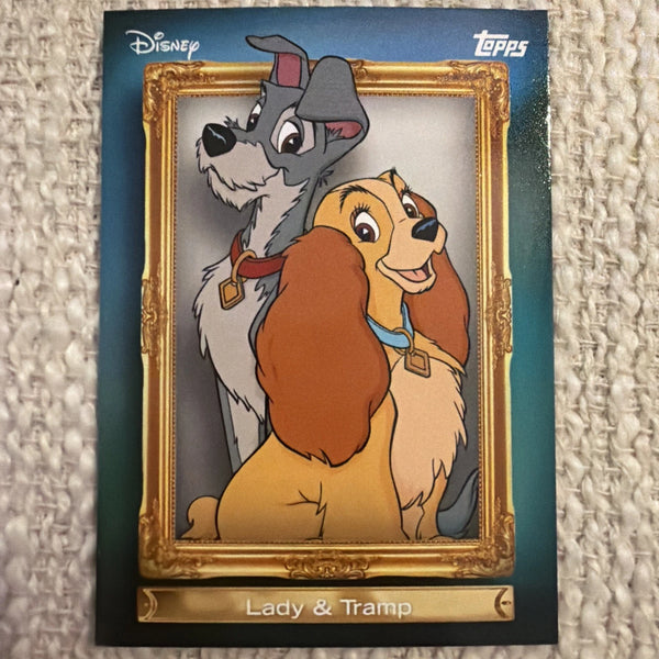 2026 Topps Neon Disney Lady and the Tramp Family First Insert Card #FF-12