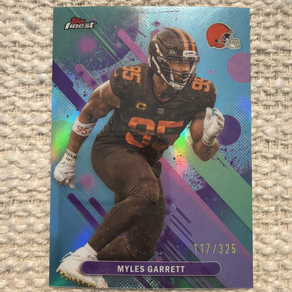 2025 Topps Finest Myles Garrett Purple /325 Cleveland Browns