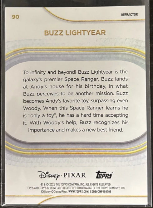 2025 Topps Chrome Disney Buzz Lightyear Refractor