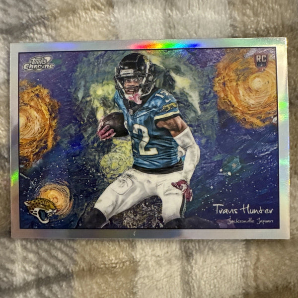 2025 Topps Chrome Cosmic Travis Hunter RC Stars In The Night Refractor STN-9