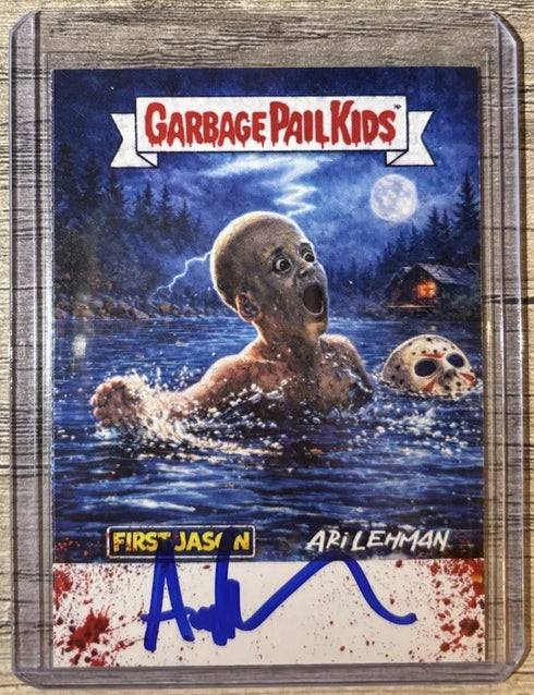 ARI LEHMAN “Jason 1” signed Custom Garbage Pail Kids Trading Card