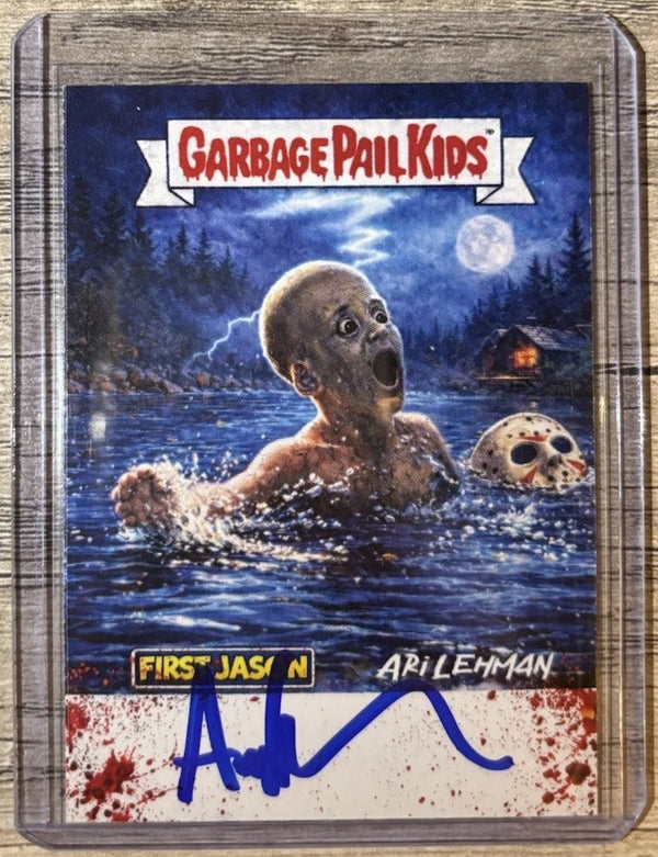 ARI LEHMAN “Jason 1” signed Custom Garbage Pail Kids Trading Card