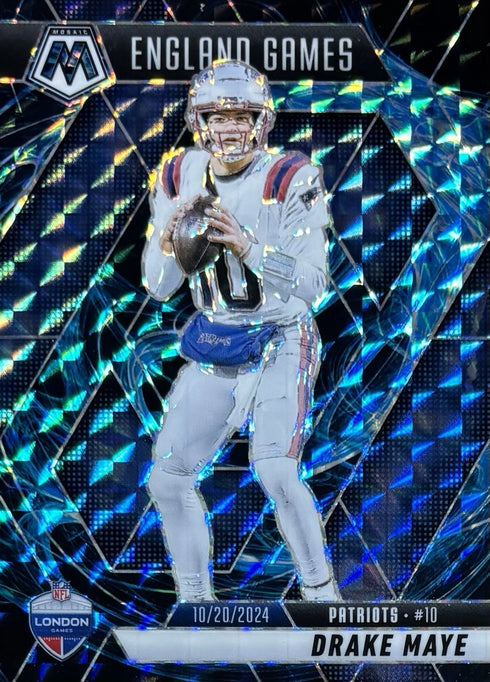 2025 Mosaic Drake Maye New England Patriots England Games Genesis Case Hit #258