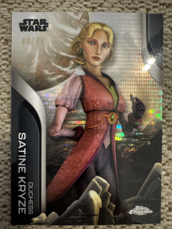 2025 Topps Star Wars Hyperspace Duchess Satine Kryze Moon of Mandalore Pulsar/99