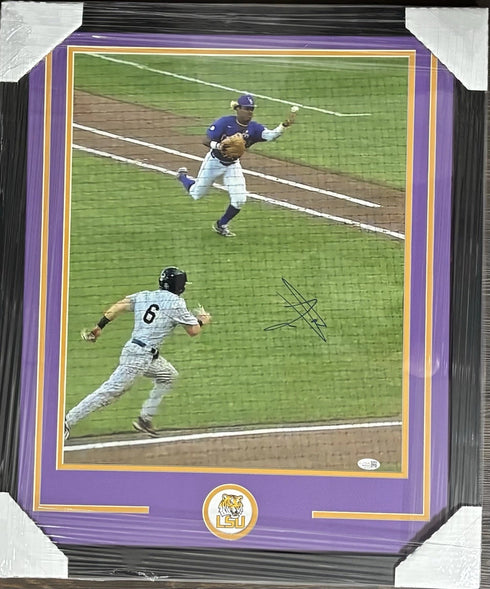 LSU Tigers Tre Morgan Signed 16x20 Framed Photo JSA COA