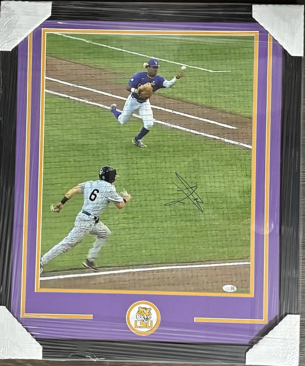 LSU Tigers Tre Morgan Signed 16x20 Framed Photo JSA COA