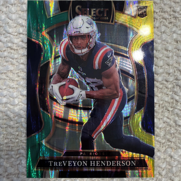 2025 Panini Select - Concourse TreVeyon Henderson #78 Green & Yellow Shock Prizm