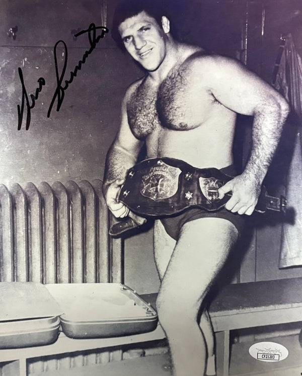 WWE Bruno Sammartino Signed 8x10 JSA