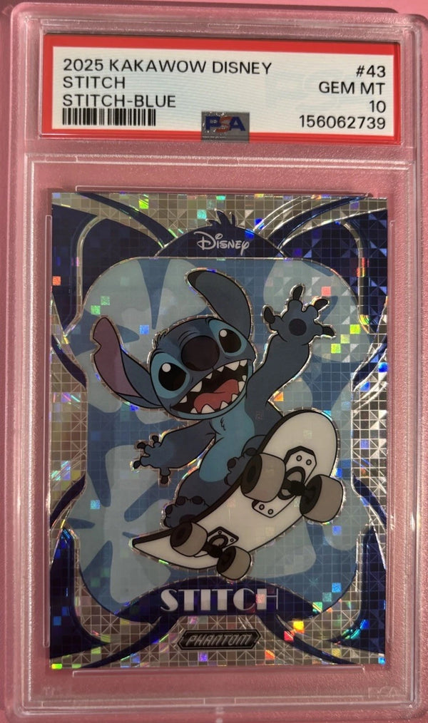 2025 Kakawow Phantom Disney Stitch Blue /175 #43 PSA 10