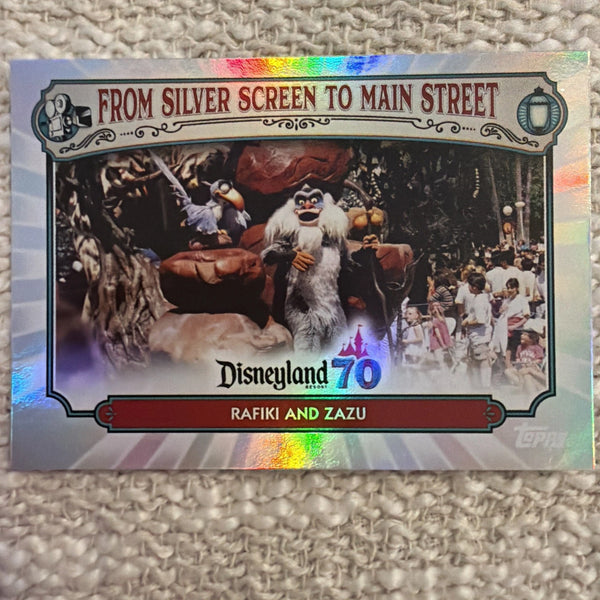 2025 Topps Disneyland 70th Rafiki Zazu Silver Screen to Main Street #MS-11 Foil