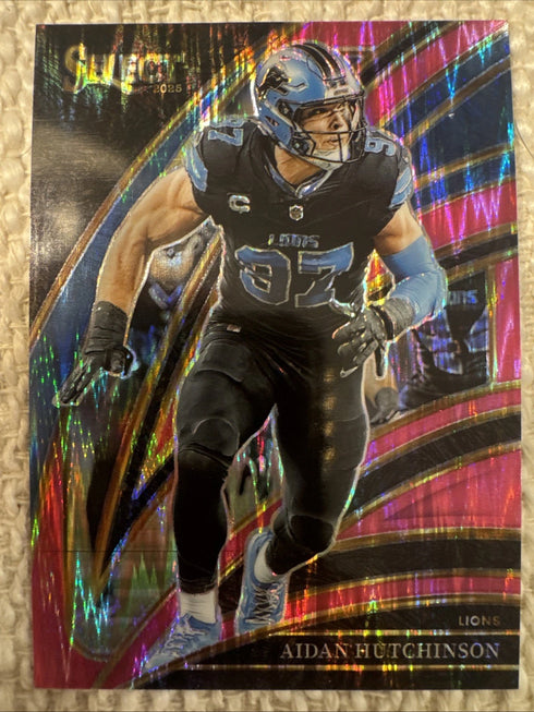 2025 Aidan Hutchinson Panini Select - Club Level (#271) Pink Shock Prizm